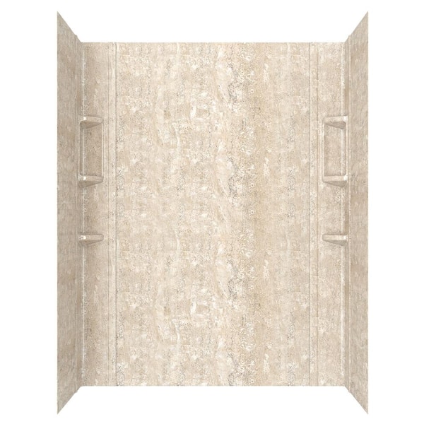 American Standard Ovation 32 in. x 60 in. x 72 in. 5-Piece Glue-Up Alcove Shower Wall Set in Sand Travertine