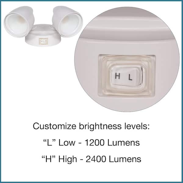 Commercial Electric Dusk to Dawn Sensor White Exterior Outdoor