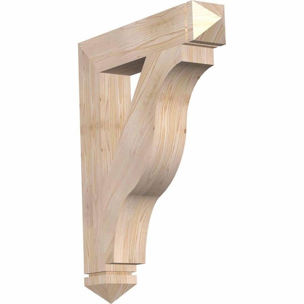 Ekena Millwork 5.5 in. x 40 in. x 32 in. Douglas Fir Funston Arts and Crafts Smooth Bracket