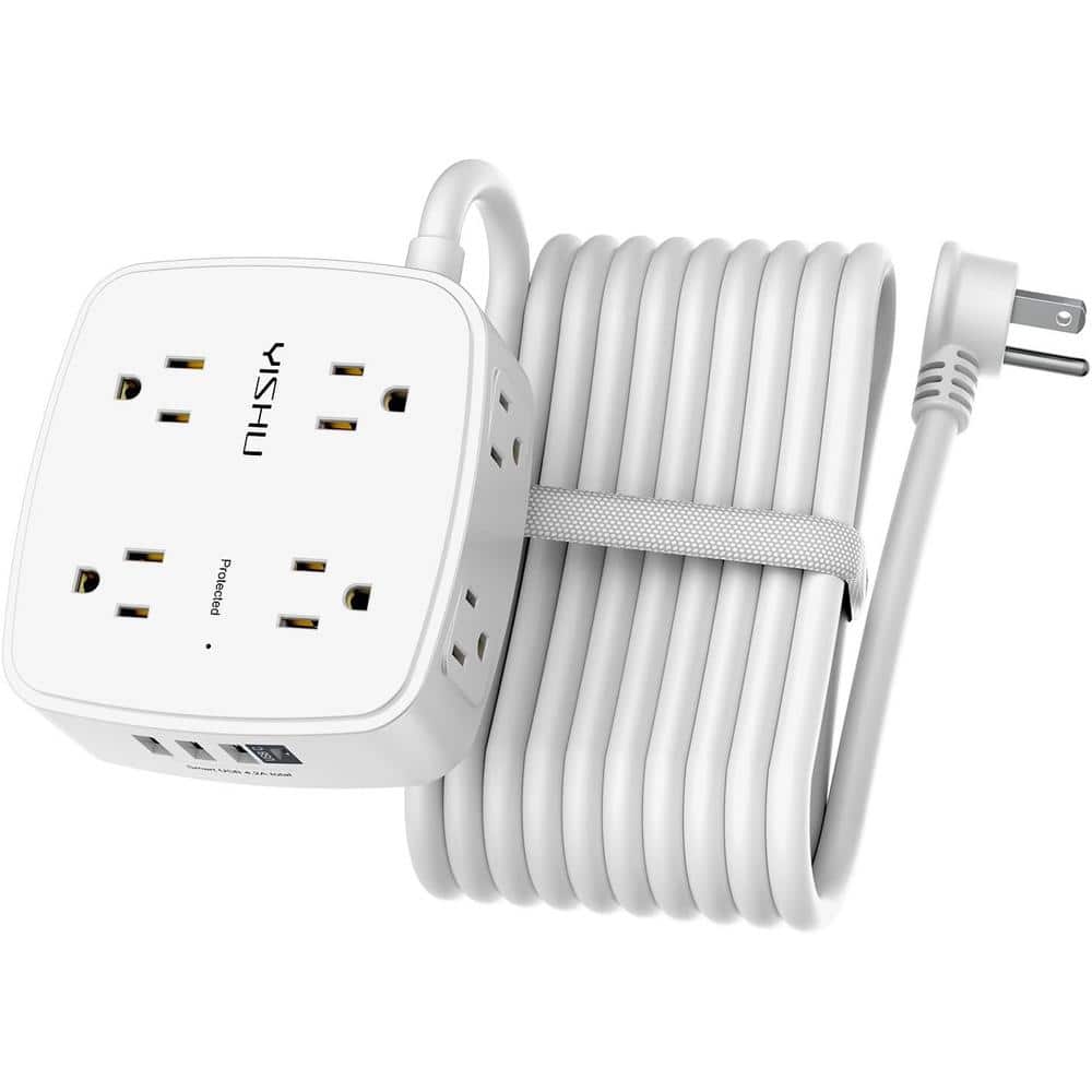 20 ft. 8-Outlets Surge Protector Power Strip with 3-USB and 1-USB-C Ports, ETL Listed in White price history on PriceWatchPro