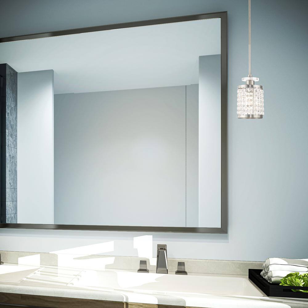 Elegant Brushed Nickel Mini Pendant with Clear Crystal Shade