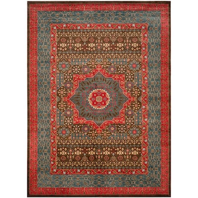 SAFAVIEH Mahal Collection MAH625D Traditional Oriental Non-Shedding Living Room Bedroom Dining Home Office Area Rug Red Red 9' x 12' 