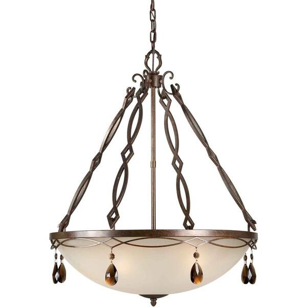 Forte Lighting Burton 5-Light Black Cherry Incandescent Pendant