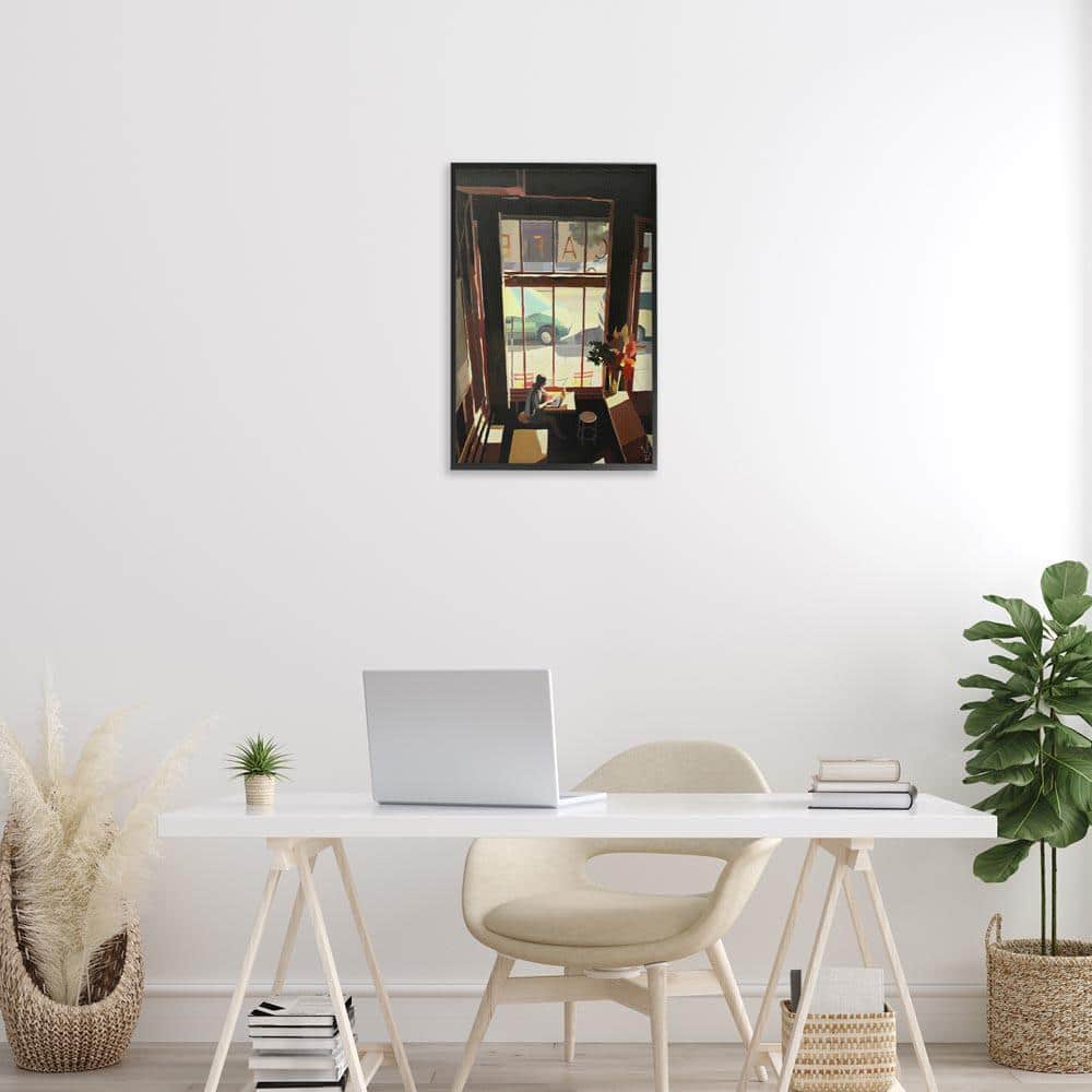 UPC 199235732296 product image for Tranquil Cafe Environment by Keith Thomson Black Framed People Giclee Art Print  | upcitemdb.com