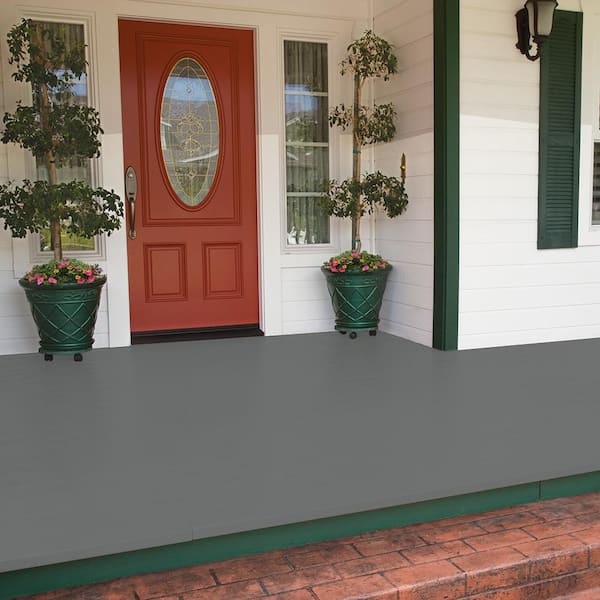 Behr Premium 1 Gal Pfc 63 Slate Gray Low Re Enamel Interior Exterior Porch And Patio Floor Paint 630001 The Home Depot - Behr Porch And Patio Paint Home Depot Colors