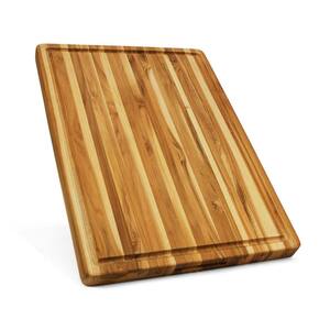 1-Piece 22 in. Brown Teak Cutting Board Set