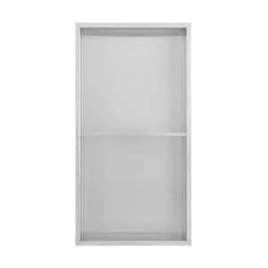 Voltaire 15 in. W x 4 in. H x 24 in. D Stainless Steel Shower Niche in Matte Chrome