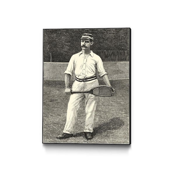 Unbranded 30 in. x 40 in. "Harpers Weekly Tennis II" by Unknown Framed Wall Art