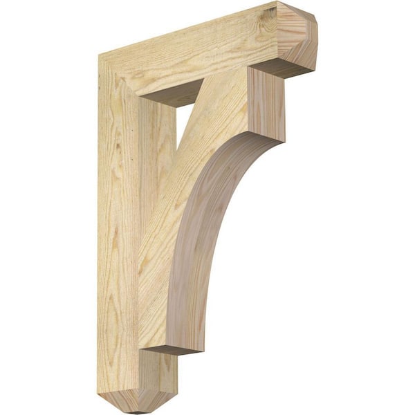 Ekena Millwork 4 in. x 26 in. x 18 in. Douglas Fir Westlake Craftsman Rough Sawn Bracket