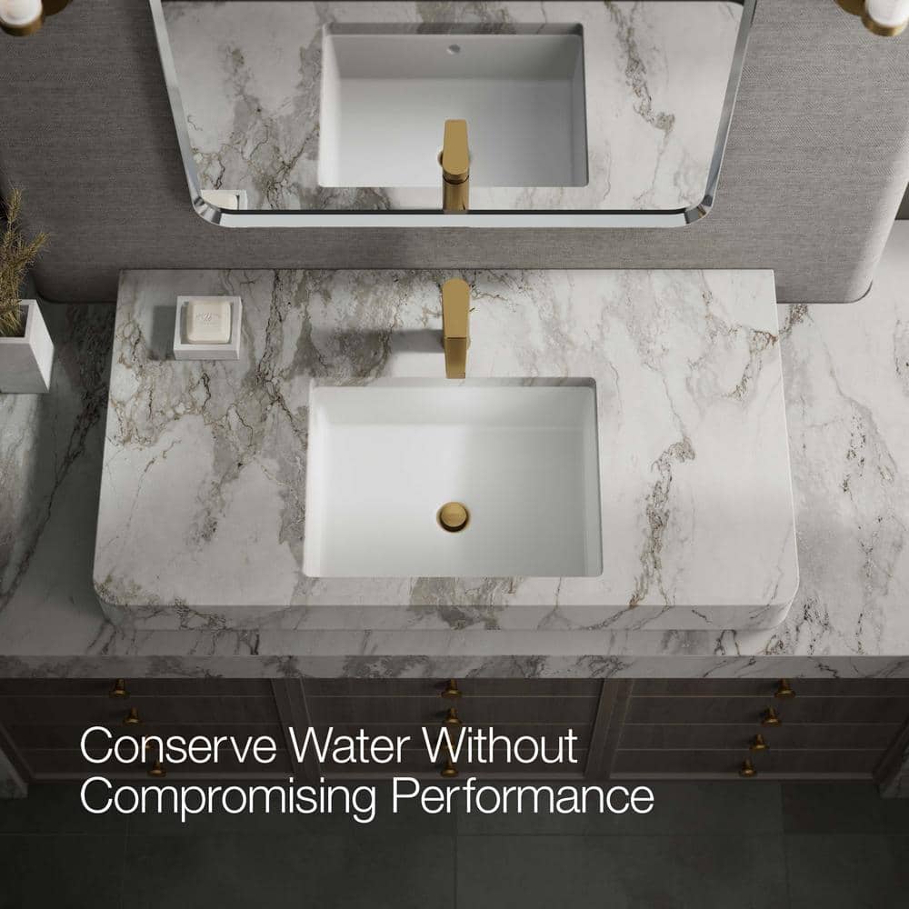 Vibrant Brushed Brass Single-Handle Bathroom Faucet