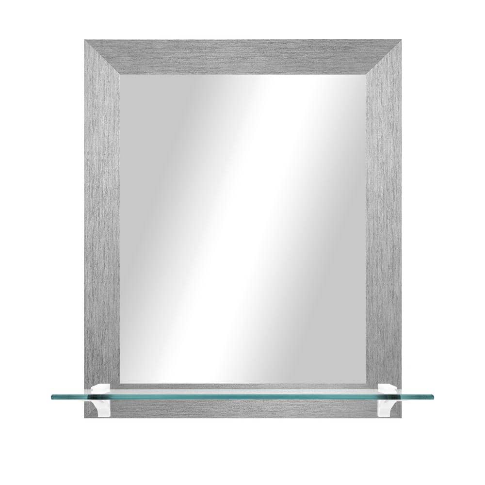 21.5 in. W x 25.5 in. H Rectangle Silver Vertical Mirror with Tempered Glas