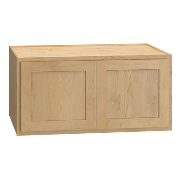 QuickShip Cottage 37 in. W x 24 in. D x 18 in. H Assembled Plywood Wall Bridge Kitchen Cabinet in Canopy Partial Overlay