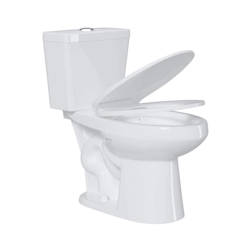 17 in Two-Piece Elongated ADA Toilet Dual Flush 1.0/1.28 GPF White Toilet with Soft Close Seat 12 in. Rough in price history on PriceWatchPro