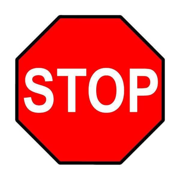 Mighty Line 24 in. Floor Stop Sign