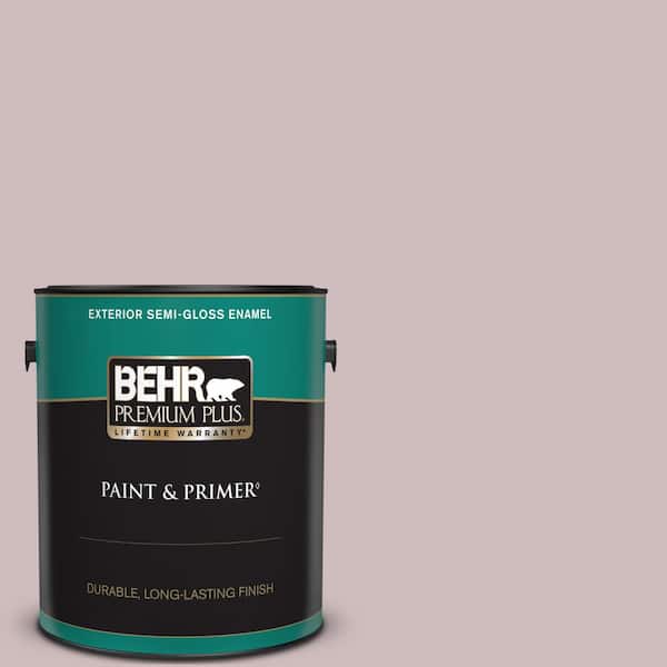 BEHR PREMIUM PLUS 1 gal. #N120-3 Mauve it Semi-Gloss Enamel Exterior Paint & Primer