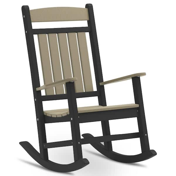 black plastic rocking chairs