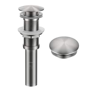 Pop-Up Drain for Bathroom Sinkwithout Overflowin Spot-Free Stainless Steel