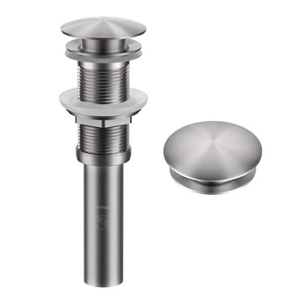 KRAUS Pop-Up Drain for Bathroom Sinkwithout Overflowin Spot-Free Stainless Steel