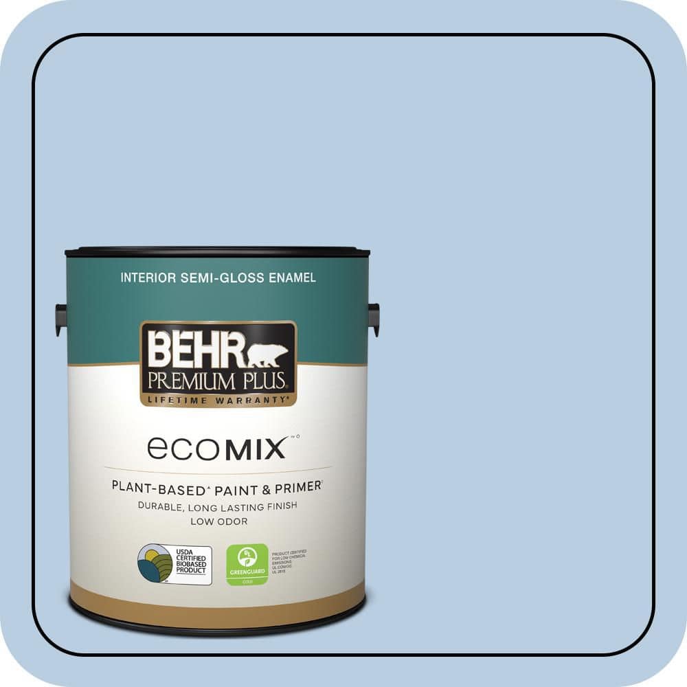 1 gal. #580C-3 Impressionist Sky Semi-Gloss Enamel EcoMix Plant-Based Interior Paint & Primer price history on PriceWatchPro
