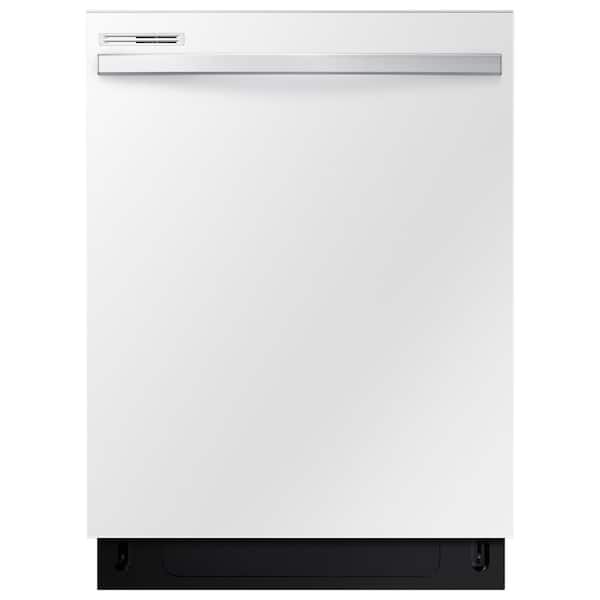 Samsung 24 in. Top Control Tall Tub Dishwasher in White with Stainless Steel Interior Door, 55 dBA DW80R2031UW - The Home Depot