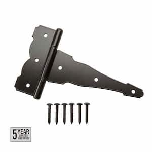 8 in. Black Stainless Steel Decorative Gate Tee Hinge