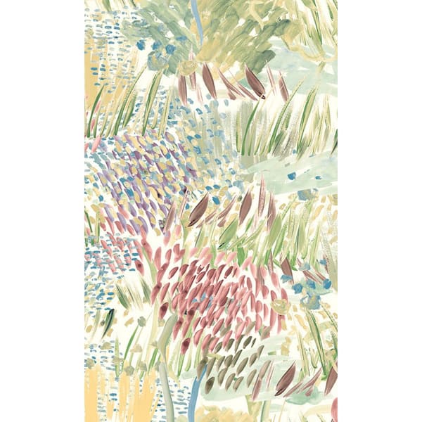 Walls Republic Green Hand Painted Abstract Print Non-Woven Paste the Wall Textured Wallpaper 57 sq. ft.