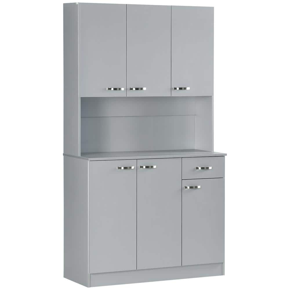 HOMCOM White/Grey 7-Drawer Storage Organizer Cabinet with Fabric Bins  831-253V80 - The Home Depot