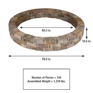 Rumblestone 79.3 in. x 10.5 in. Concrete Tree Ring Kit in Sierra Blend