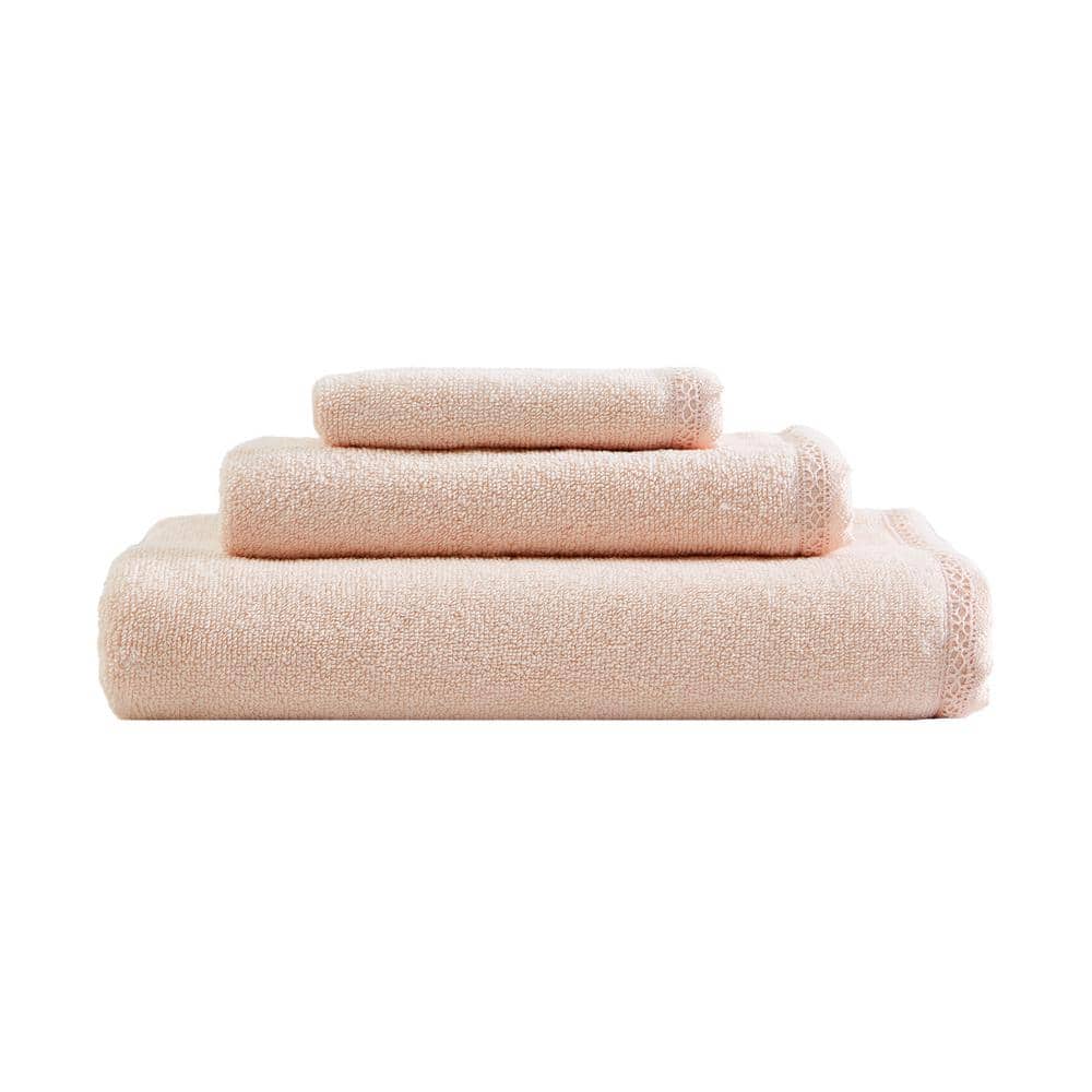 Laura Ashley Juliette 3-Piece Towel Set Pink 30.0 W