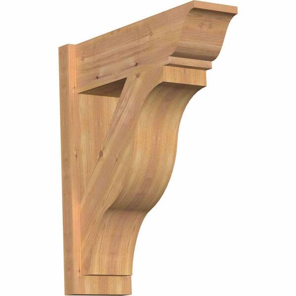 Ekena Millwork 8 in. x 28 in. x 24 in. Fuston Traditional Smooth Western Red Cedar Outlooker