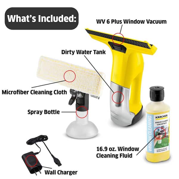 Reviews for Karcher WV 6 Plus Window Vacuum Squeegee - Also Perfect for  Showers, Mirrors, Glass, & Countertops - 11 in. Squeegee Blade