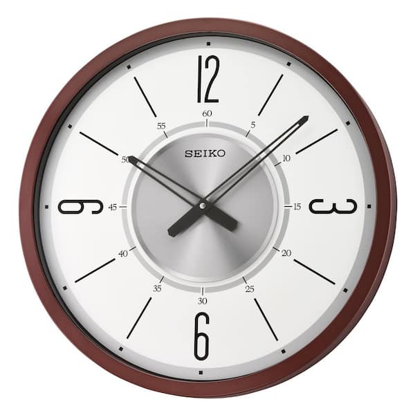 Seiko 20 in. Abbott Wall Clock QXA759BLH - The Home Depot