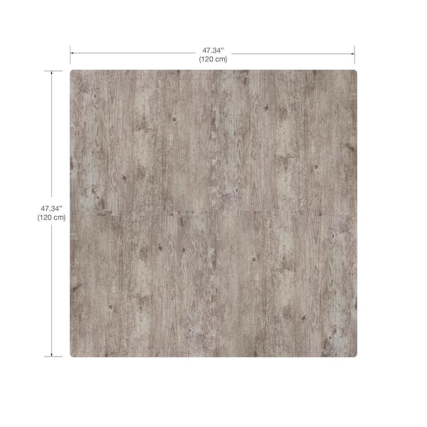 Norsk Reversible Driftwood/Black Faux Wood 24 in. x 24 in. x 0.47 in. Foam Mats (4-Pack) Norsk Reversible Driftwood/Black Faux Wood 24 in. x 24 in. x 0.47 in. Foam Mats (4-Pack)