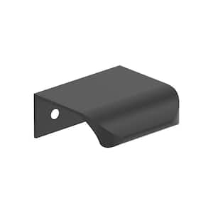 Streamline Tab 1-3/4 in. Center-to-Center (44mm) Modern Matte Black Cabinet Edge Pull