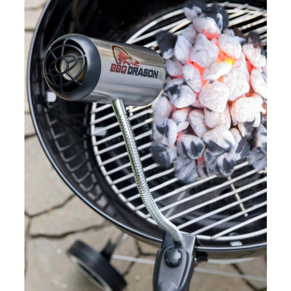 BBQ Dragon Stainless Steel Cordless Grill Fan with Adjustable Clamp