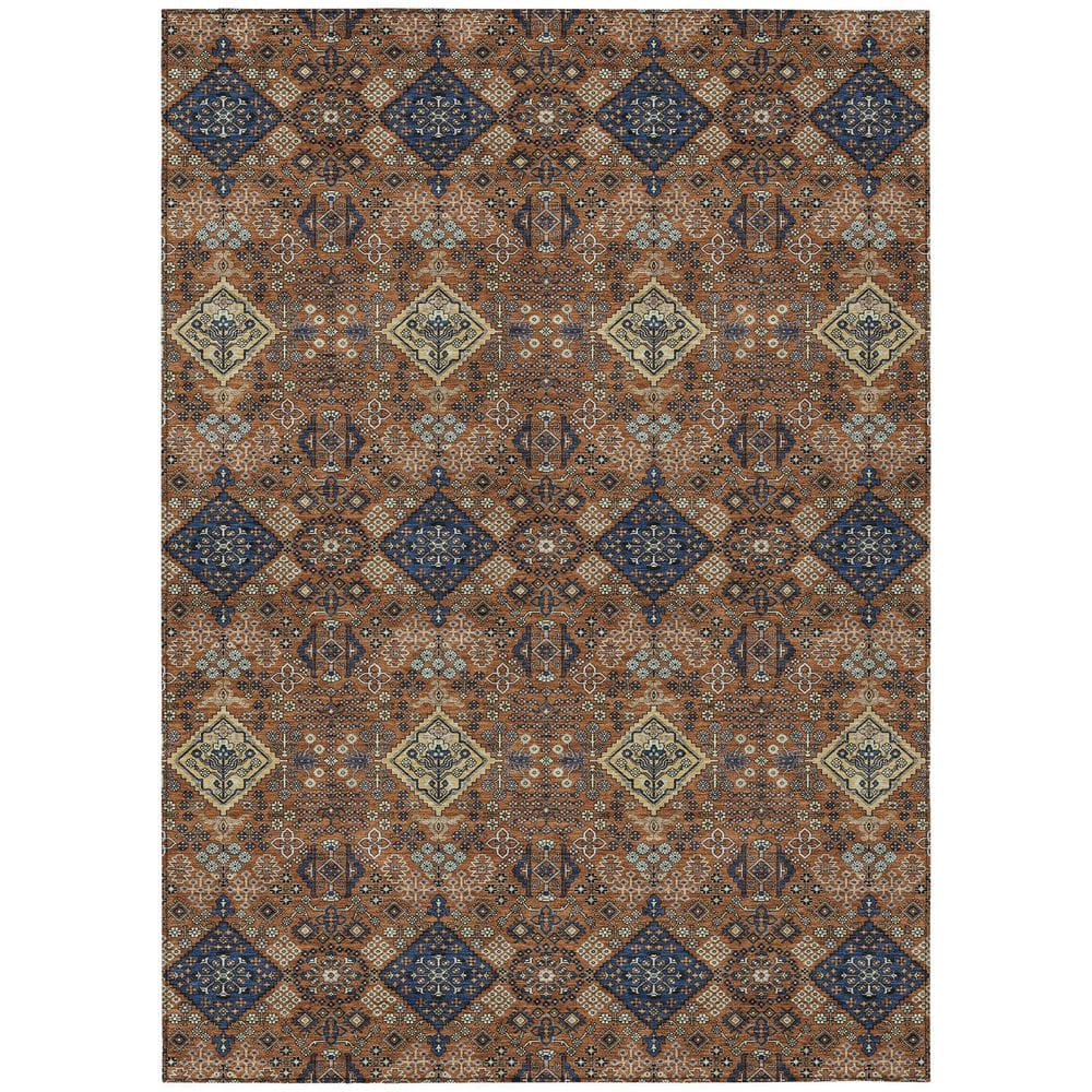 Chantille Machine Washable Indoor/Outdoor Abstract ACN2477 Paprika 3 ft. x 4 ft. Area Rug price history on PriceWatchPro