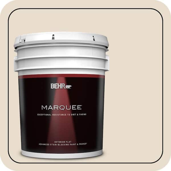 BEHR MARQUEE 5 gal. #23 Antique White Flat Exterior Paint & Primer