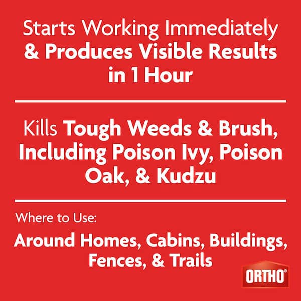 GroundClear 1 Gal. Poison Ivy and Tough Brush Ready-To-Use Weed Killer Spray with Comfort Wand