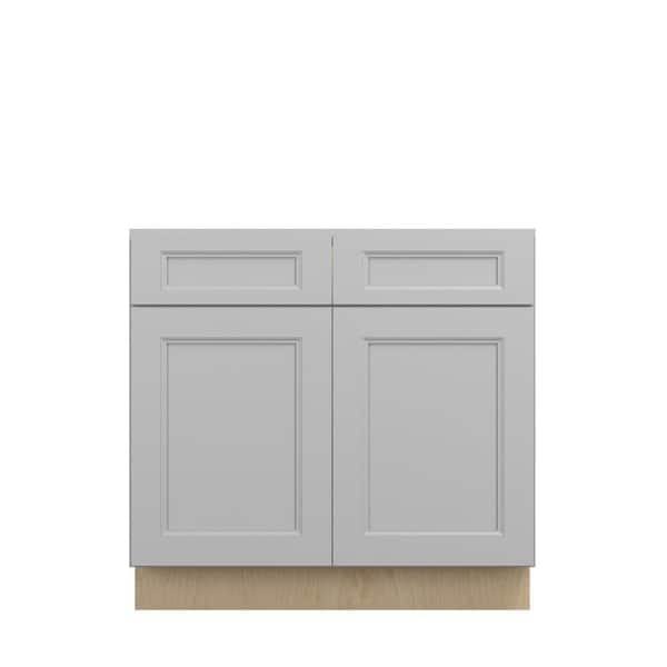 Kunal Kitchens Rockingham Recessed 36 in. W x 34.5 in. H x 24 in. D in Painted Stratus Plywood Assembled Base Cabinet