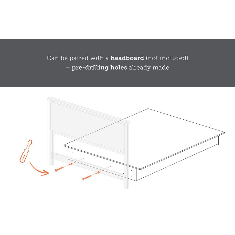 Weathered Oak Queen 6-Drawer Platform Bed with Storage
