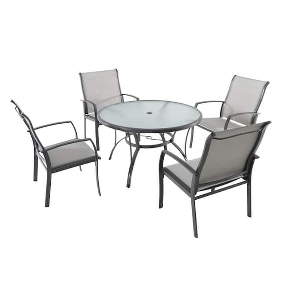 Sunbrella Augustine Alloy, White Outdoor Dining Chairs Bunnings