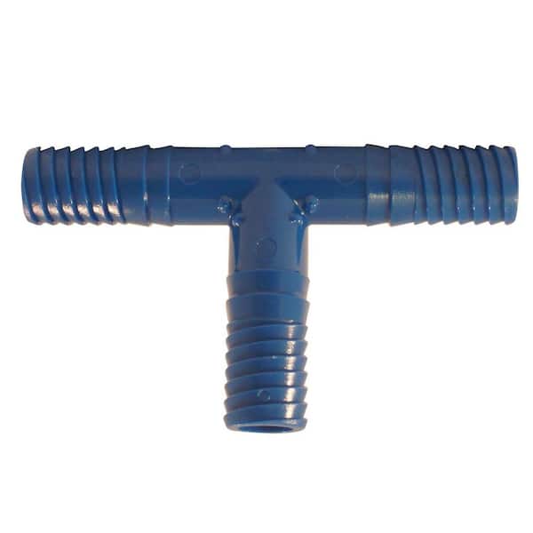 Apollo 1/2 in. Barb Insert Blue Twister Polypropylene Tee Fitting