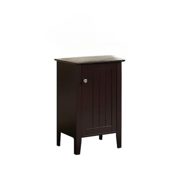 Signature Home SignatureHome Carolin Dark Cherry Finish 24 in. H Storage Cabinet with 2 Shelves. Dimension (16Lx12Wx24H)