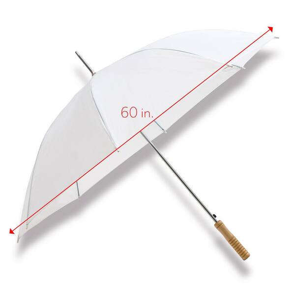 Trademark Innovations 60 in. White Manual Open Wedding Umbrella