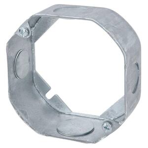 4 in. 1-1/2 in. New Work Deep Pre-Galvanized Metal Octagon Electrical Box Extension Ring