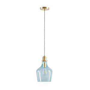 Auburn 1 Gold/Blue Pendant Light