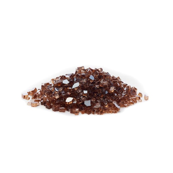 EXOTIC Fire Glass 1/4 in. Copper Tempered Reflective Fire Glass (10 lbs. Bag)