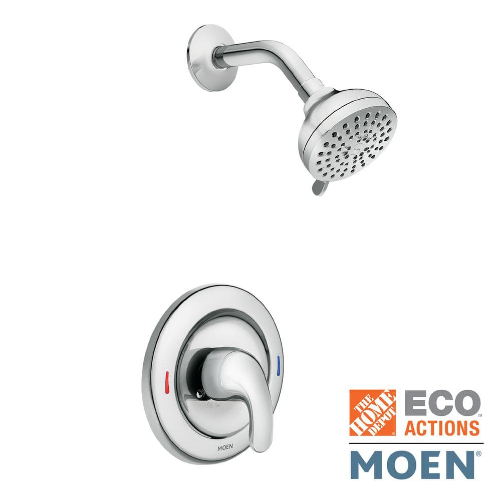 MOEN Adler Single-Handle 4-Spray Shower Faucet in Chrome (Valve Included), Grey -  82604