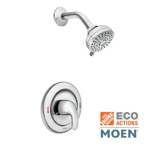 MOEN Adler 4-Spray Single Handle Shower Faucet 1.75 GPM in Chrome (Valve Included)