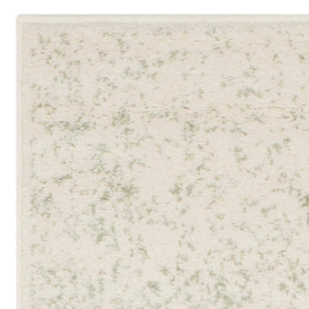 Ivory and Sage Oriental Distressed Runner Rug - Easy Care, 2'1" x 6'